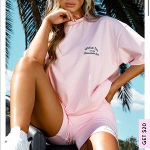 Pink Oversized boyfriend Tee